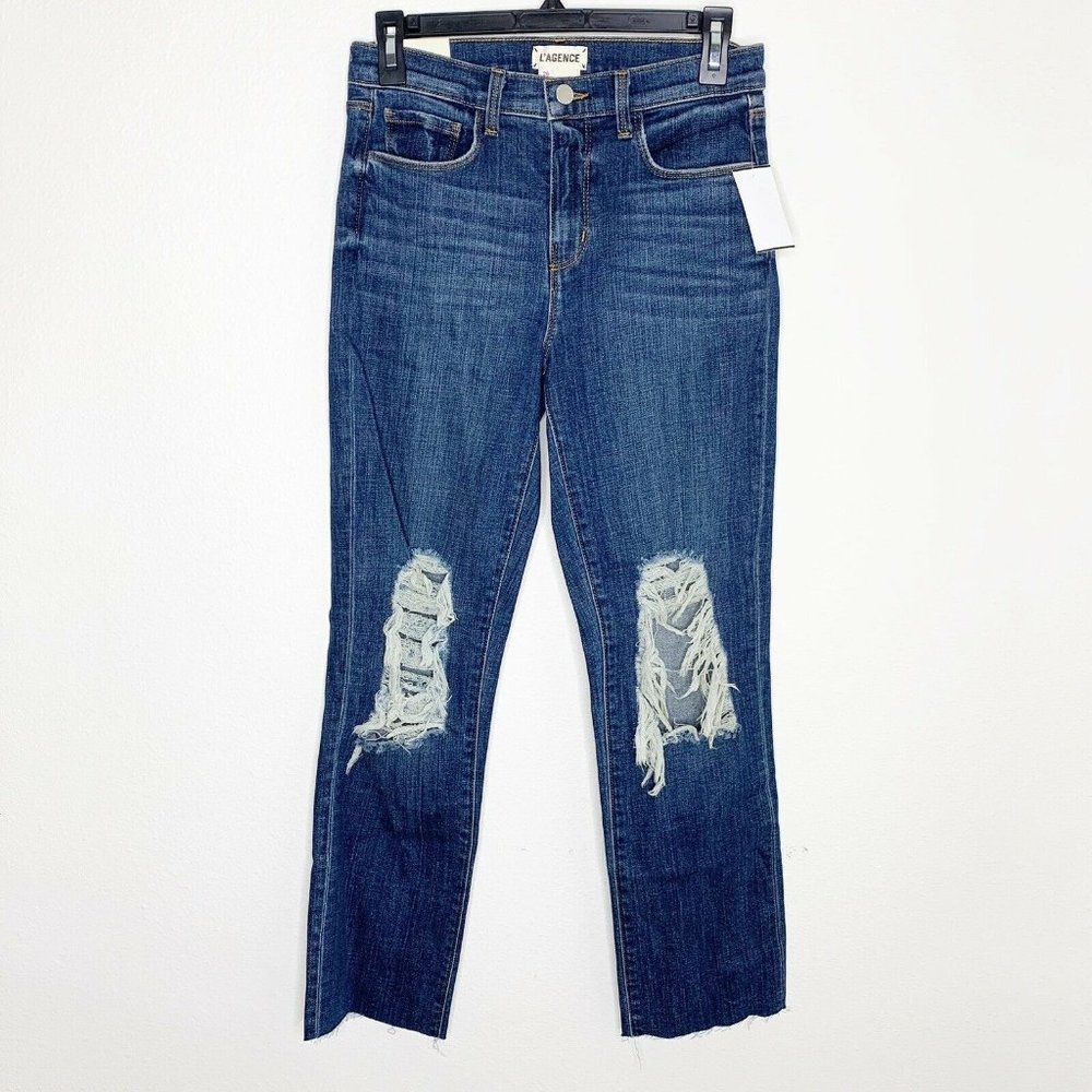 L’agence 26 Jeans Jordan Ripped Cropped Distressed
